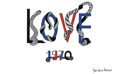 Yves Saint Laurent LOVE poster 1970 